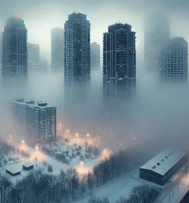 Las fuentes de humedad, lluvia y niebla aumentan en invierno