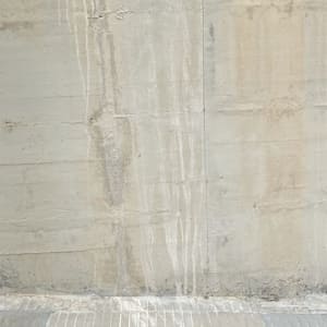  Efflorescence on concrete walls, in addition to causing aesthetic damage, can lead to
cracks.
